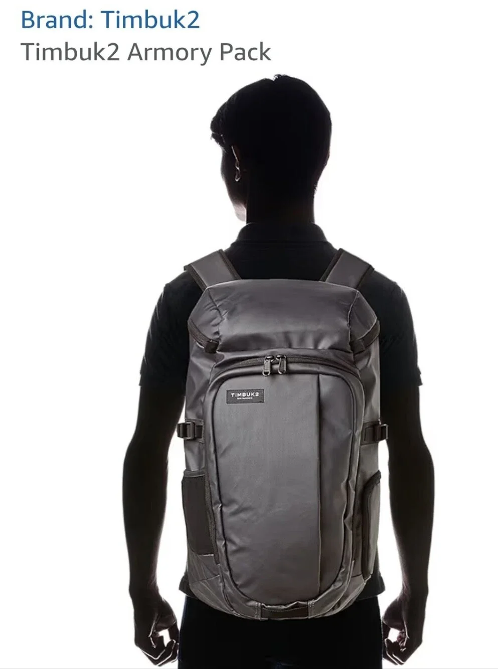 Timbuk2 Armory Pack Black and Gray Backpack top-loading commuter pack